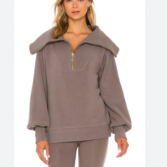 Varley Tops - Varley Women's Vine Half Zip Pullover Sweater in Charcoal Size Small